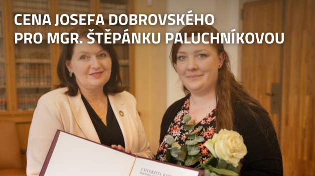 Cena Dobrovského pro Mgr. Paluchníkovou